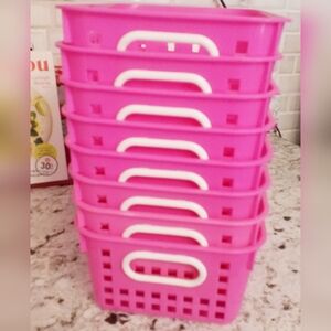 Really Good Stuff Pink Storage Baskets Set
